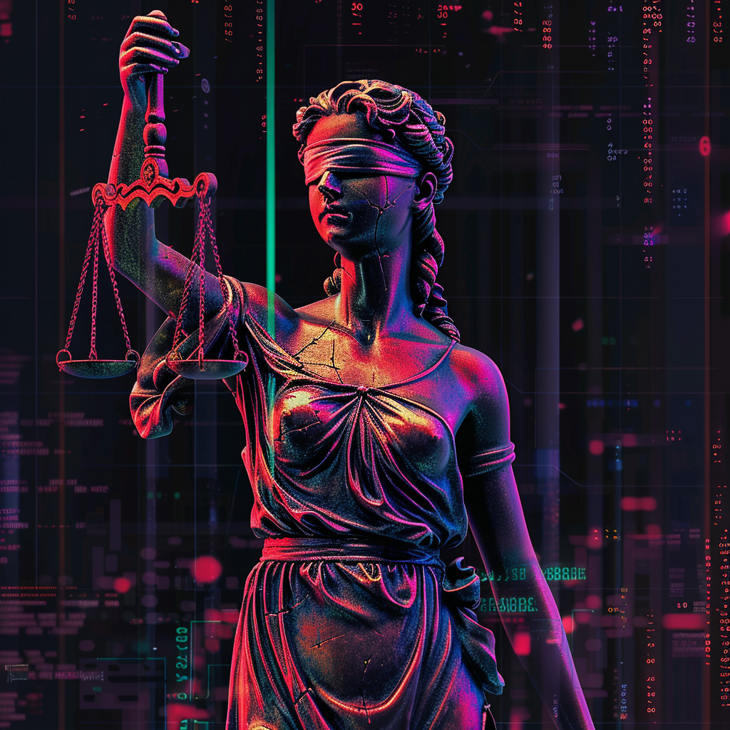 Future lady justice, demonstrating the future of personal injury law.