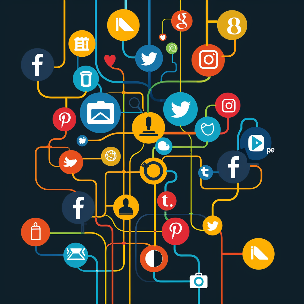 Infographic with social media channels showing the impact of social media on personal injury claims