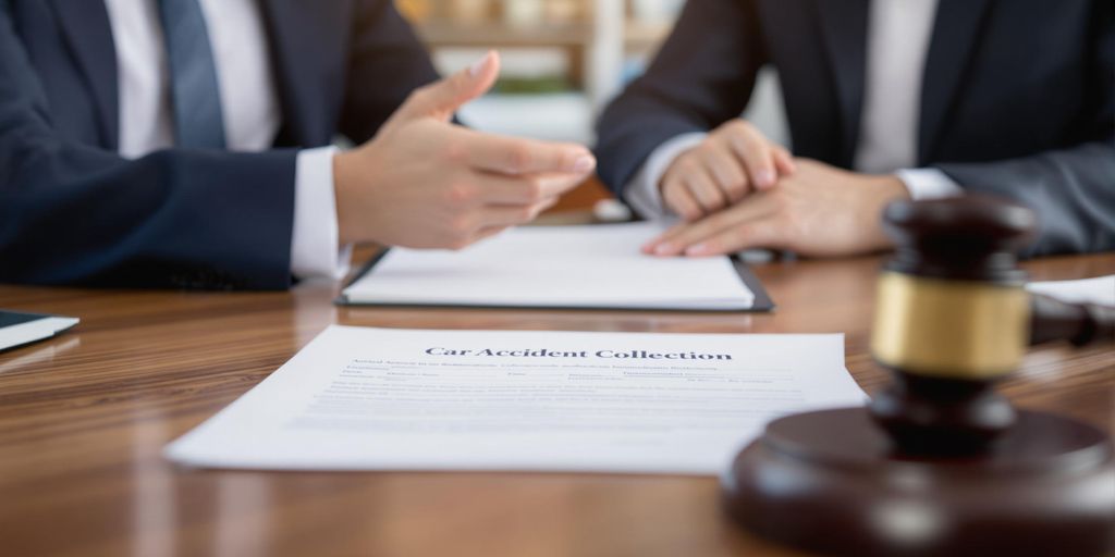 Attorney consulting with client after a car accident.